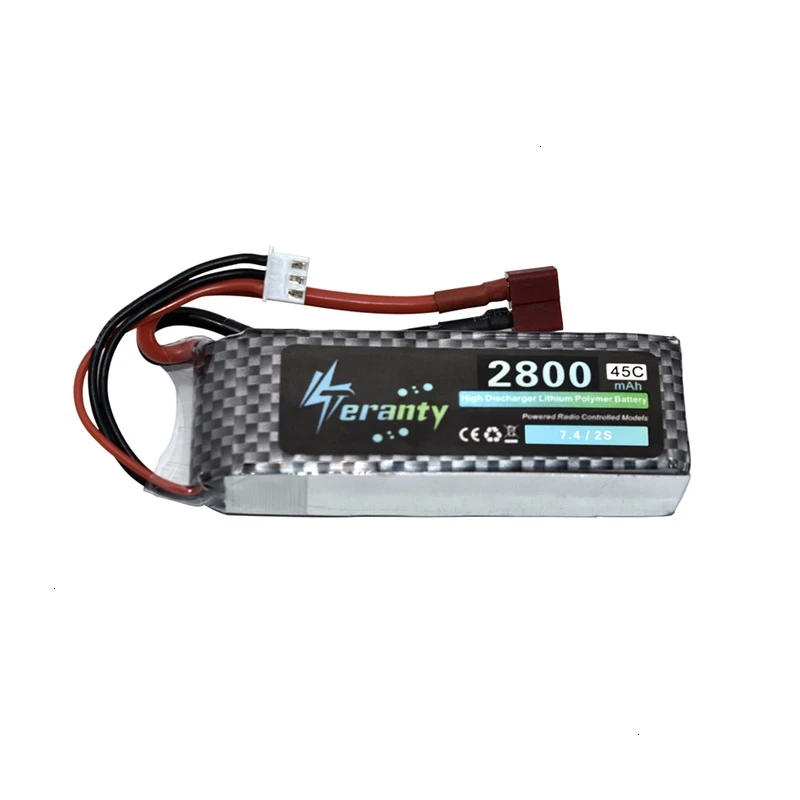 Collision avoidance 7.4v 2800maH 45C Lipo Batterry For RC Cars Boats Quodcopter Spare Part 2s 2800mah 7.4v Rechargeable battery