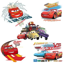 Samochody Disney Lightning McQueen naprasowanki na ubrania DIY T-shirt aplikacja naklejki winylowe dla chłopców ubrania dla dzieci drukuj