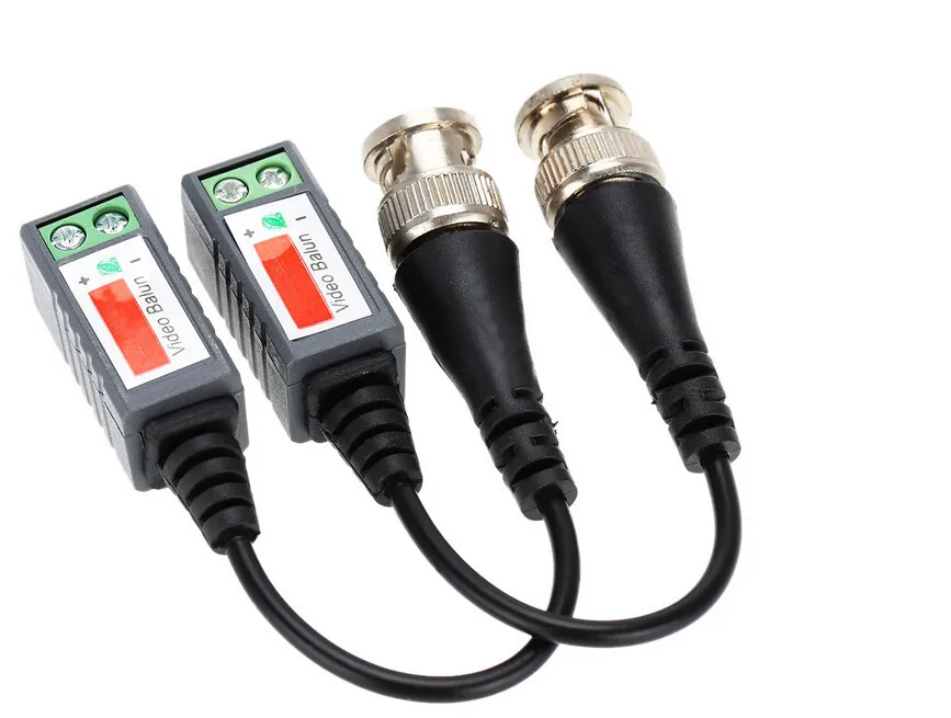 10 adet ABS plastik CCTV Video Balun CCTV aksesuarları pasif vericiler 2000ft mesafe UTP Balun BNC kablo CAT5 kablo