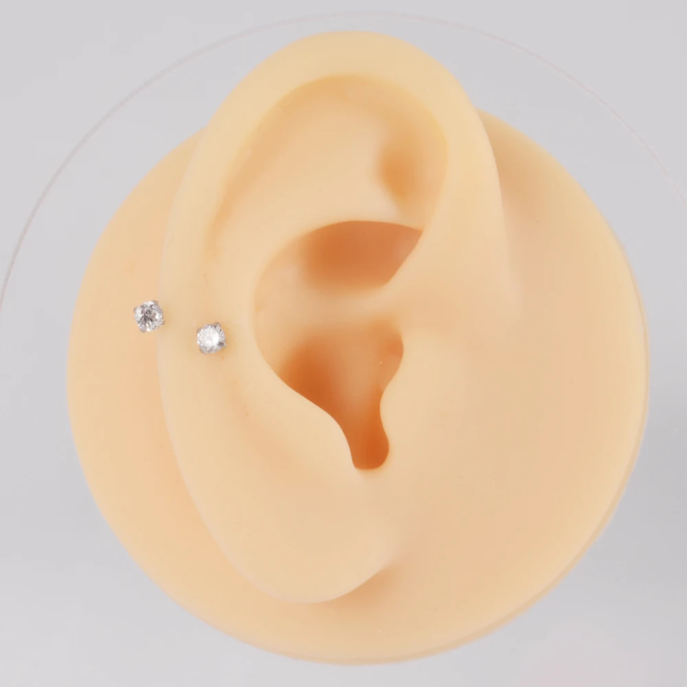 2PCS Surgical Steel Internal Piercing Septo Nose Lip Eyebrow Ear Septum Cartilage Helix Captive Hoop Ring Earring Belly Piercing