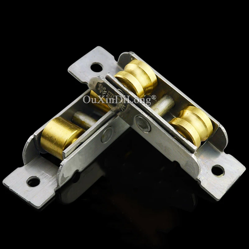 

New 10PCS Plastic Steel Sliding Door and Window Rollers Stainless Steel Axle Sash Slot Adjustable Pulleys Double Copper Wheels