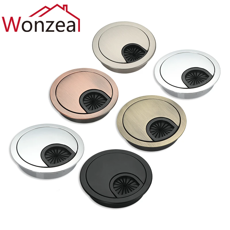 Wire Hole Cover Table Cable Wire Outlet Port Round Computer PC Desk Grommet Cable Hole Cover Line Holder Wiring Accessories