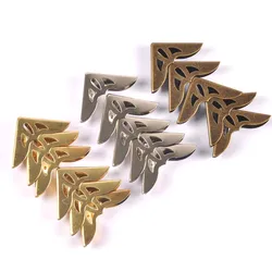 10PCS Scrapbook Metal Album Corner For Antique Brass Jewelry Book Corners Protector Box Decorative Cover 30x30mm C3063