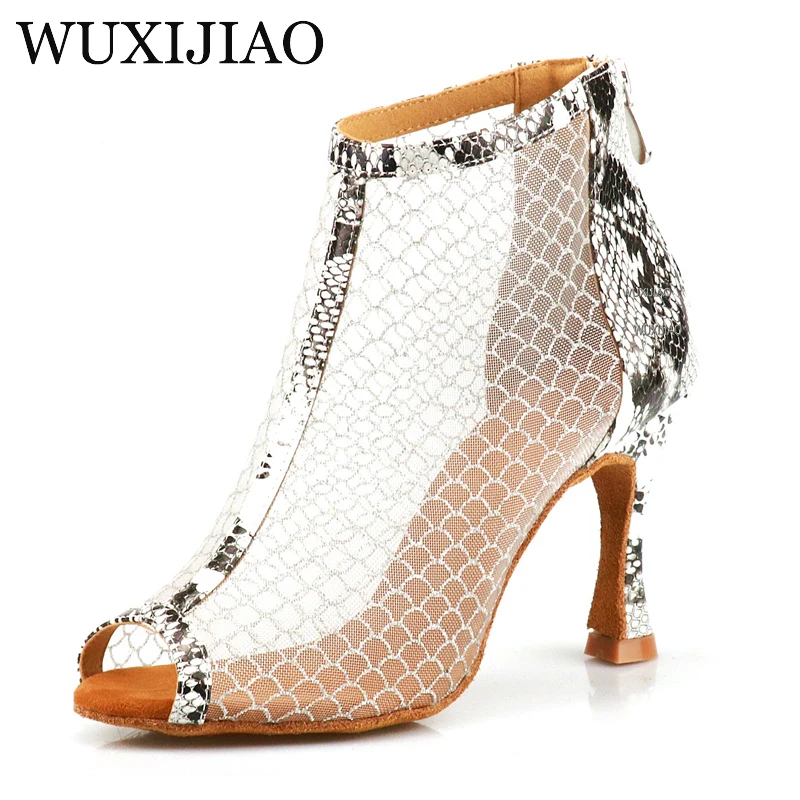 

WUXIJIAO holesale women's golden latin dance shoes new style dance shoes unique design salsa shoes diamond sandals