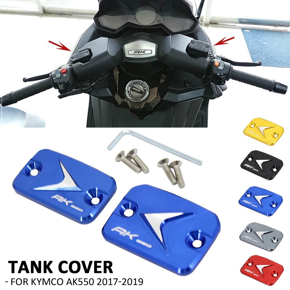 

NEW Motorcycle Accessories For KYMCO AK550 AK 550 2017-2019 Front Brake Fluid Reservoir Gas Fuel Tank Filler Oil Cap Cover