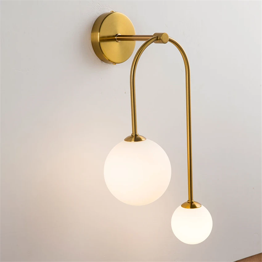 

Nordic U-bracket Wall Lamps Bedroom Bedside Lamps Modern Luxury Gold Living Room Wall Sconces Lights Home Study Deco Fixtures