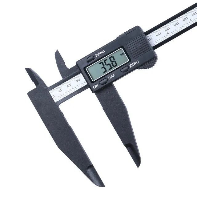 Imagem -03 - Digital Eletrônico Vernier Caliper Jaw Longo Plástico Micromette Faça Você Mesmo Ferramentas de Medição 150 mm 200 mm 300 mm 0.1 mm