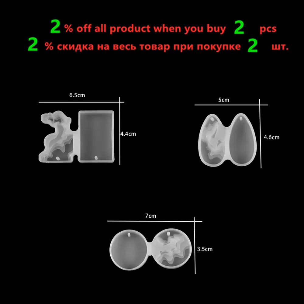 Island Mountain Pendant Silicone Molds Epoxy Resin Mold Waterdrop Casting Mould for DIY Craft Jewelry Making Resin Pendants Tool