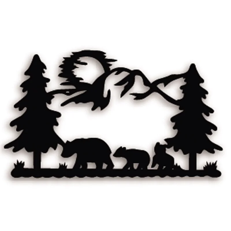 Crazyclown Forest Tree Bears Frame Metal Cutting Dies Stencils for Scrapbooking/Photo Album Decorative Embossing Paper Cards