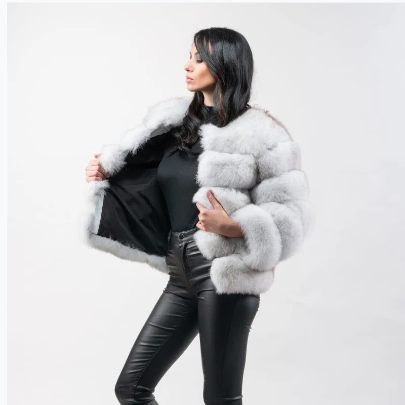 Winter Jackets for Ladies, Thermal Fur Coats, Natural Fox Fur Coats, Real Fox Fur Jackets, Fashion