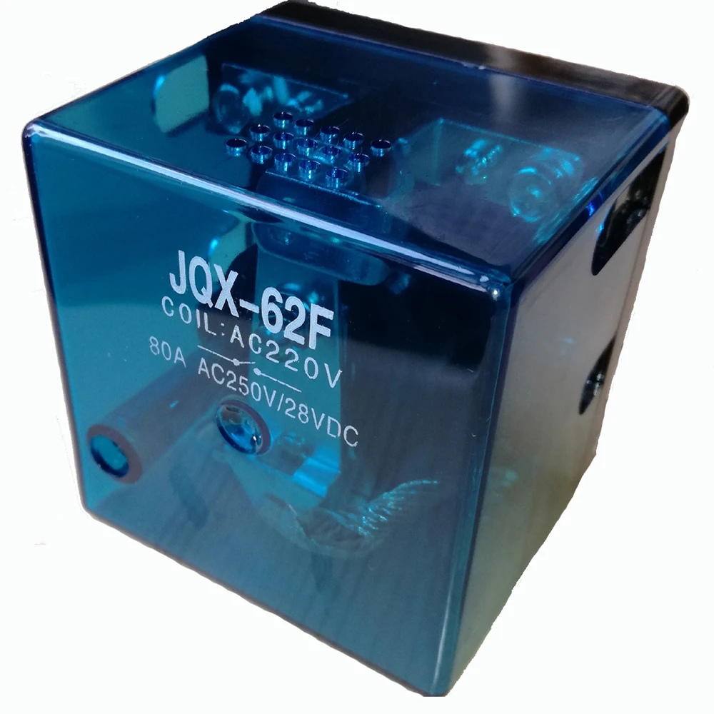 JQX-62F 1Z Electromagnetic Relays 1NO 1NC 80A 250VAC High Power Supply Relay