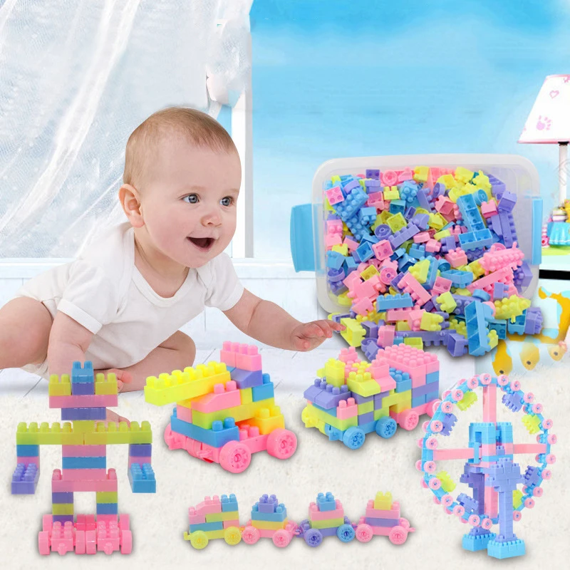 Children's Large Size Building Blocks Sets Bulk Educational Kids Blocks Compatible Bricks Construction Toys DIY Creative Bricks