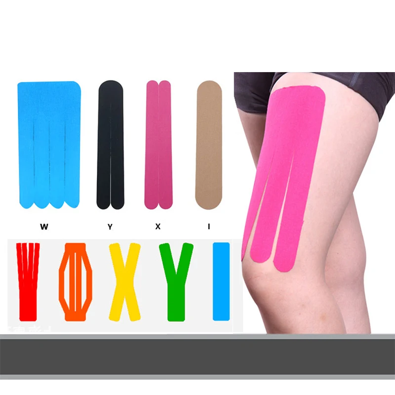 Kinesiology Tape Gym Fitness Bandages Sports Elastic Breathable Cotton Adhesive Tension Injury Boxing Knee Muscle Pain Relief