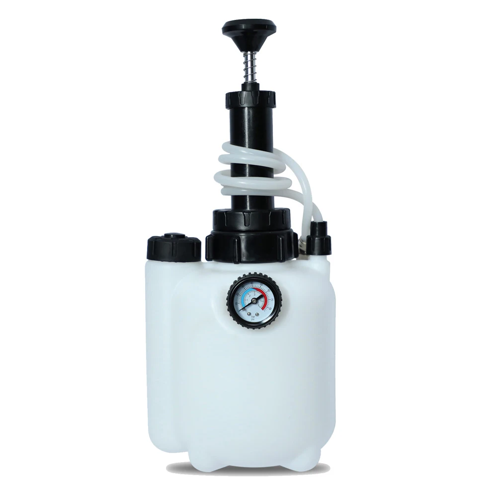 3L Car Brake Oil Extractor Manual Pressure Pump Fluid Transfer Liquid Replacement Changer with Suction Pot