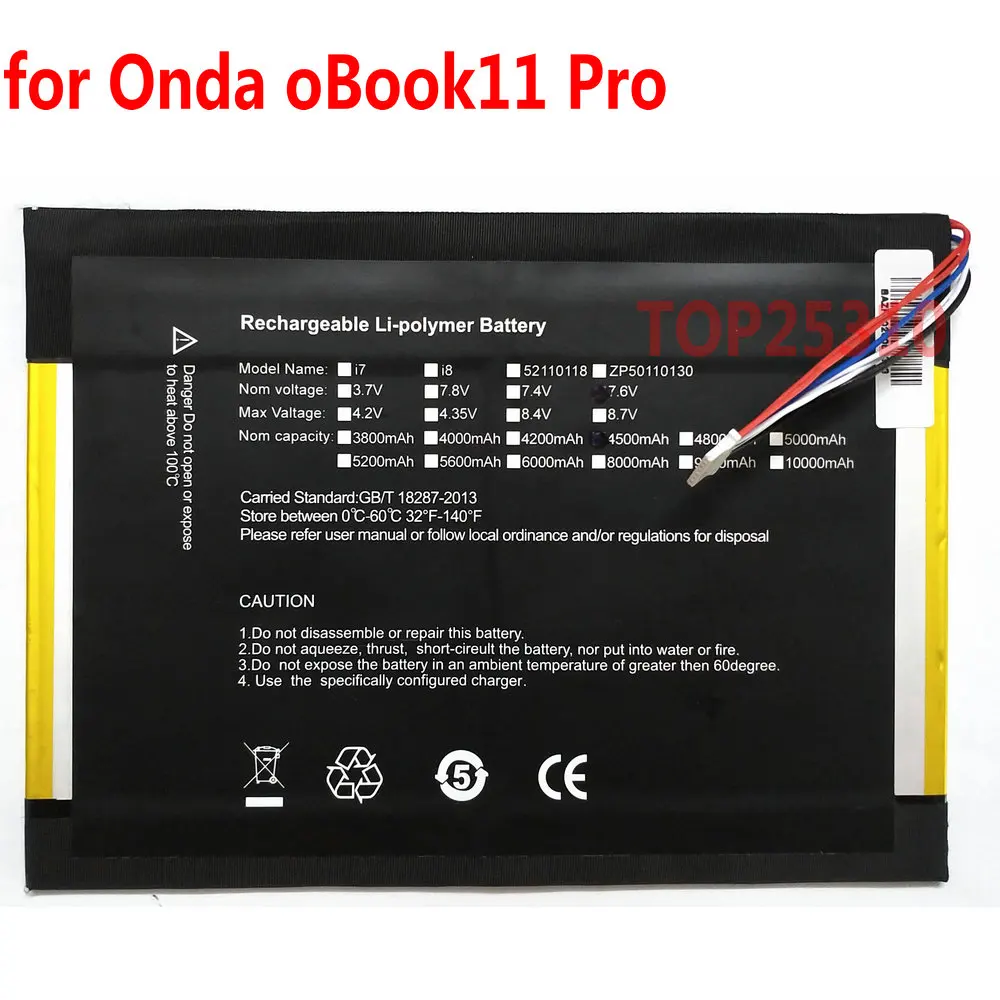 High Quality 25125180/35100220/35170112 battery for Onda obook11 obook 11 obook 11pro /obook 11 plus HW-35170112 Tablet PC