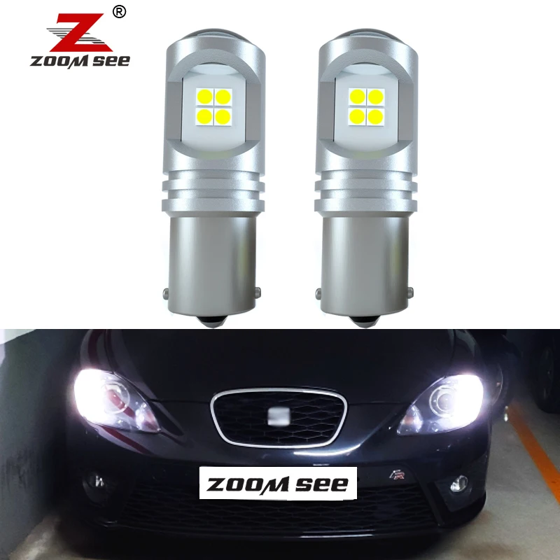 Perfect White Canbus No Error LED bulb DRL daytime running light For Seat Leon 2 3 MK2 MK3 1P 1P1 5F day driving lamp (2005+)