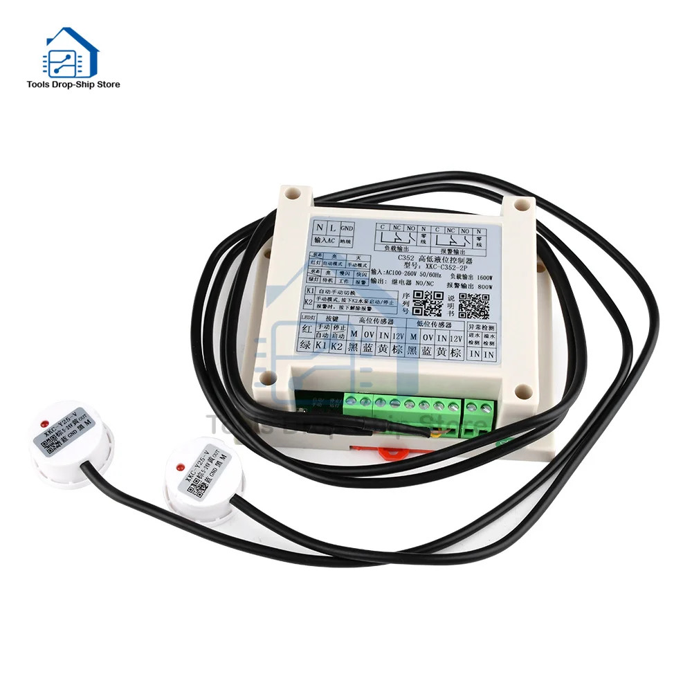 XKC-C352 Automatic Control High and Low Liquid Level Sensor Intelligent Controller Non-contact Sensor Module Detection Tool