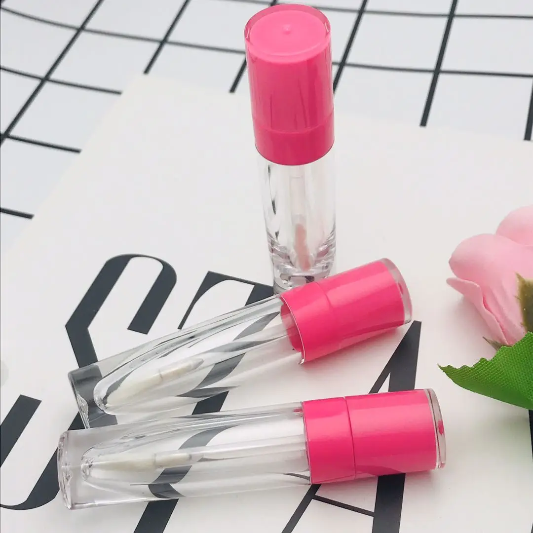 Großhandel 5ml Leere Lipgloss-Tuben mit Baby-Pink-Kappe AS Lipglaze-Behälter Verpackungsflasche Lippenstift Make-up – Detail 5