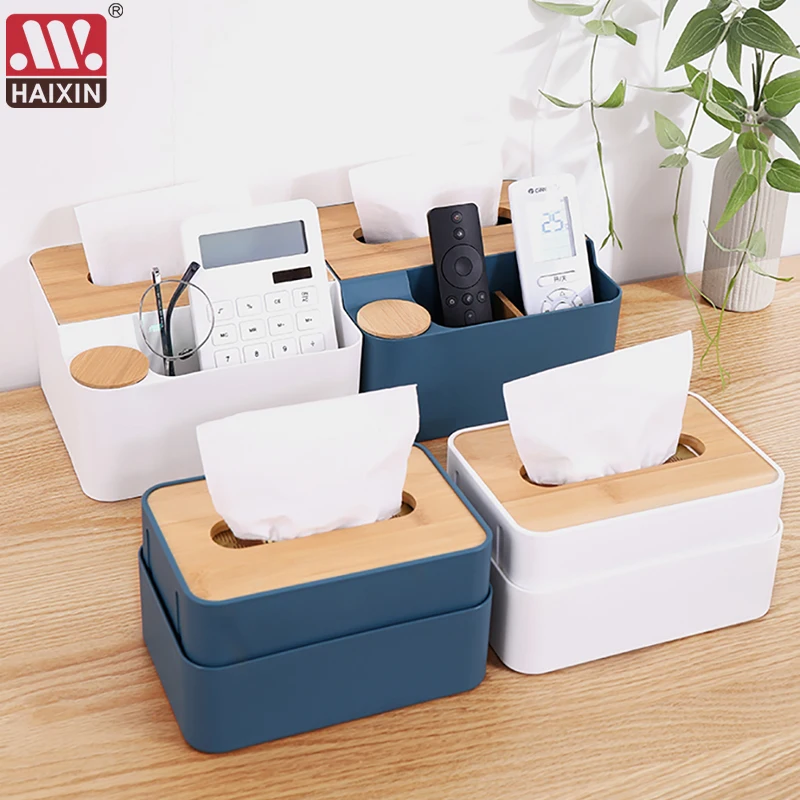 Tissue Box Wooden Cover Toilet Paper Box Solid Wood Napkin Holder Case Simple Stylish Tissue Paper Dispenser Home Car Organizer