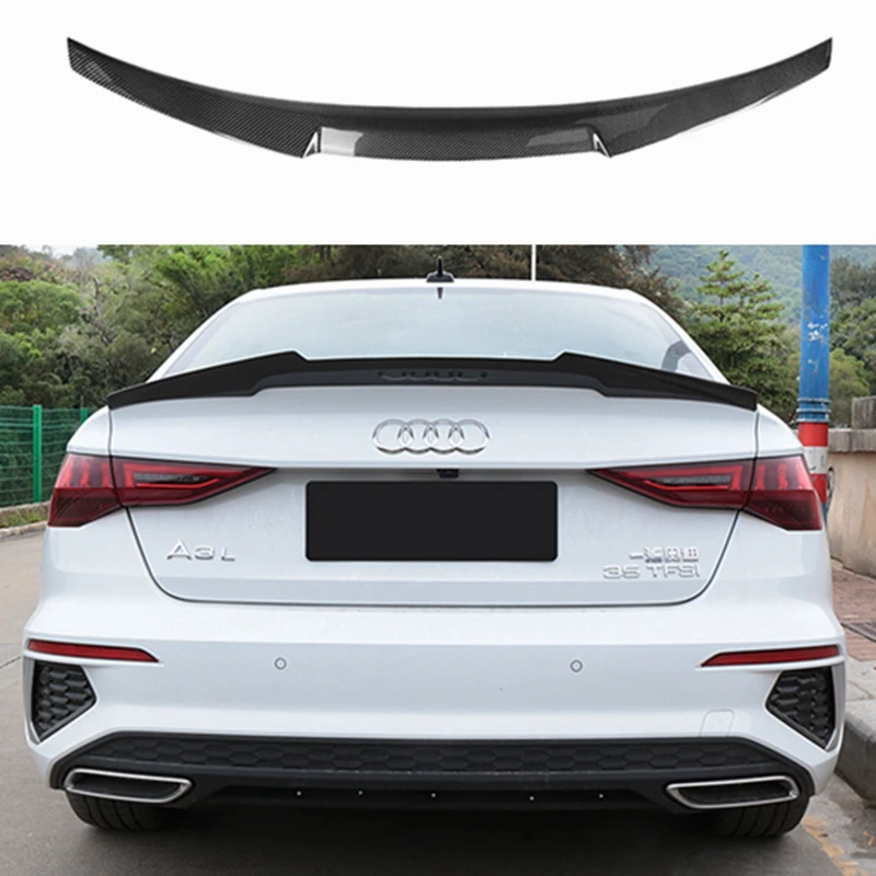 

For Audi A3 Sedan 2021-2024 M4 style Carbon Fiber Spoilers Rear Trunk Lid Car Spoiler Wings