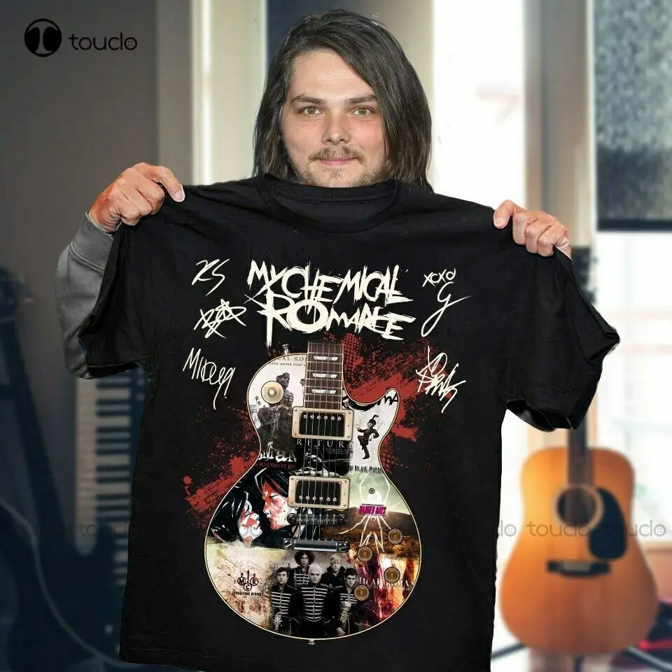 My Chemical Romance Guitar Signatures T-Shirt Size S-5XL mom shirt