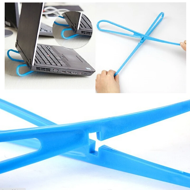 1pc portatile in plastica semplice Laptop supporto di raffreddamento Pad Rack Base supporto dispositivo di raffreddamento ogisteuning Koeler eeniso900dige Cross Afneembare