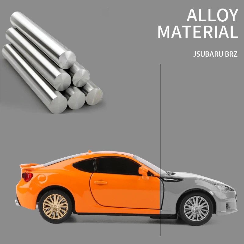 1:32 BRZ Alloy Sports Car Model Diecast Metal Simulation Toy Vehicles Car Model Sound Light Collection Childrens Toy Gift