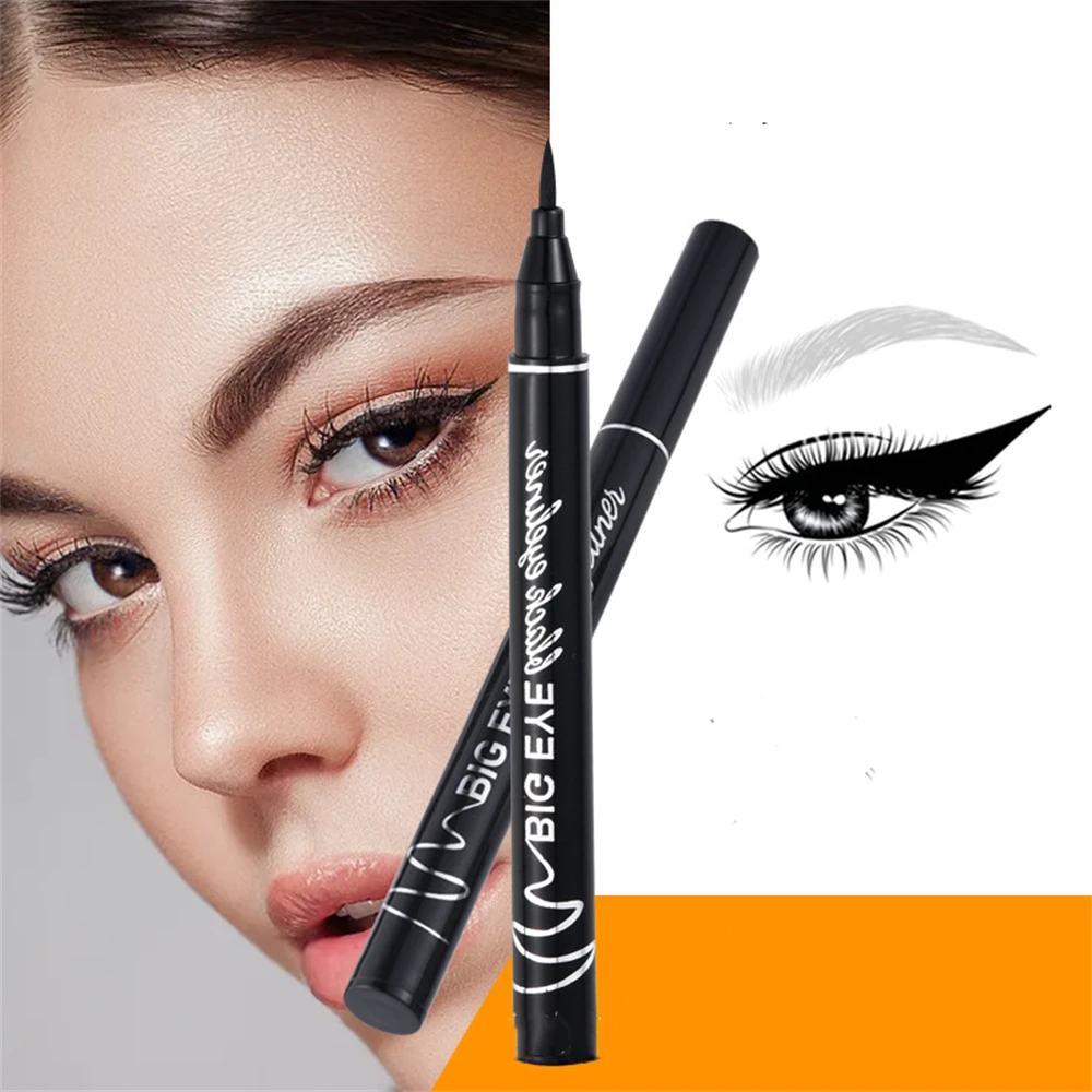 Black Liquid Eyeliner Eye Make Up Super Delicate Waterproof Long Lasting Eye Liner Easy to Wear Eyes Makeup Cosmetic Beauty Tool