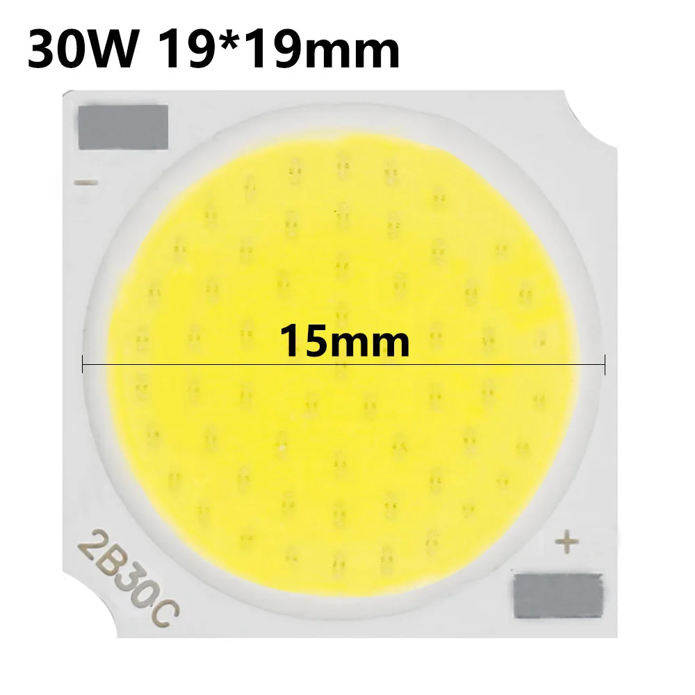 1 Uds Chip COB 1919mm 10w 12w 15w 18w 24w 30w fuente de diodo emisor de luz accesorios para focos y luces de pista para reparación