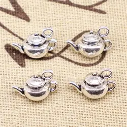 Necklac Pendant 18x13x10mm 3d Teapot Charms Antique Silver Color 5pcs