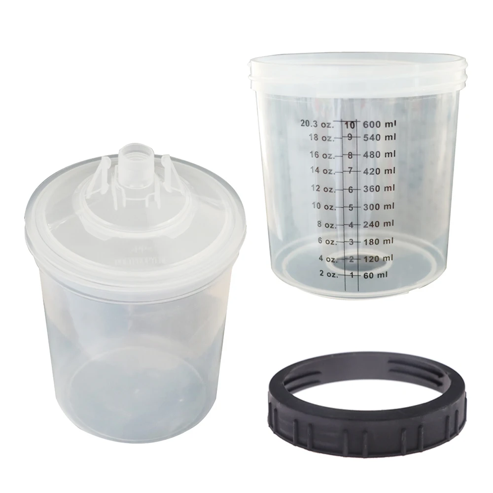 Spray Gun Paint Mixing Cup Quick Cup Spray Gun Tank 160ML/350ML/600ML/810ML Disposable Paint Cup