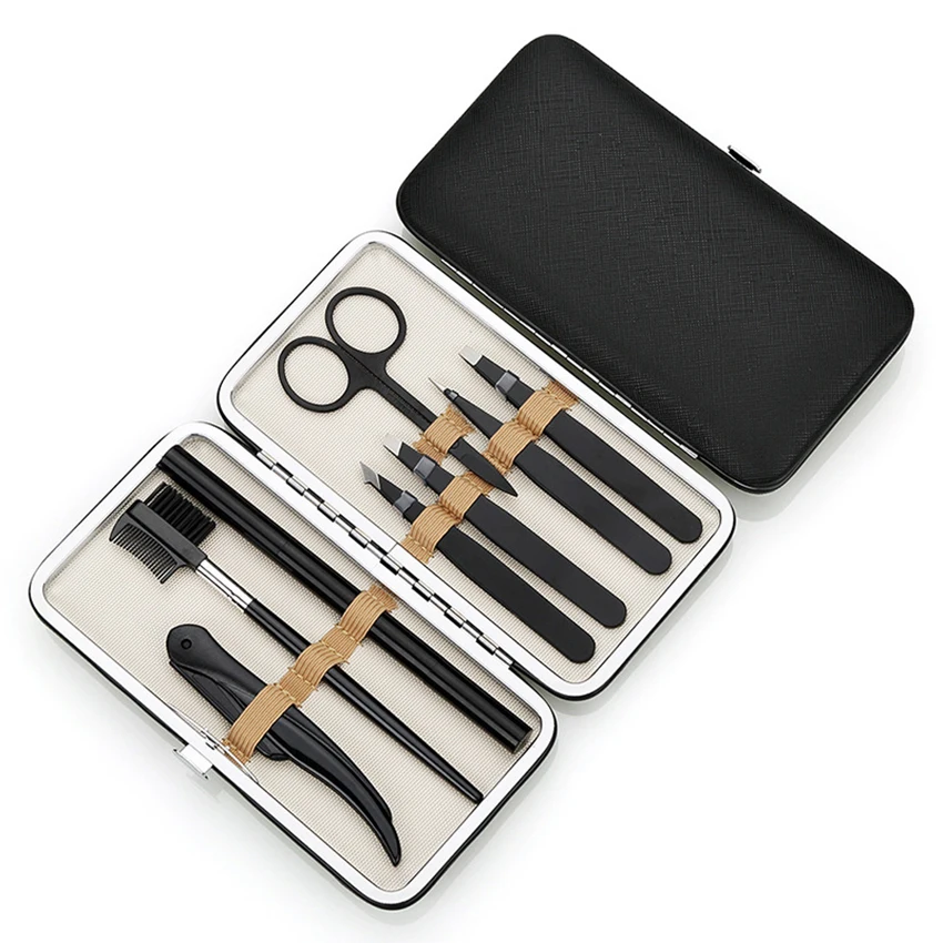 

8Pcs/set Makeup Tools Eyebbrow Trimming Set Portable Eyebrow Shaver Eyebrow Trimmer Scissors Eye Brow Comb Facial Care Tools