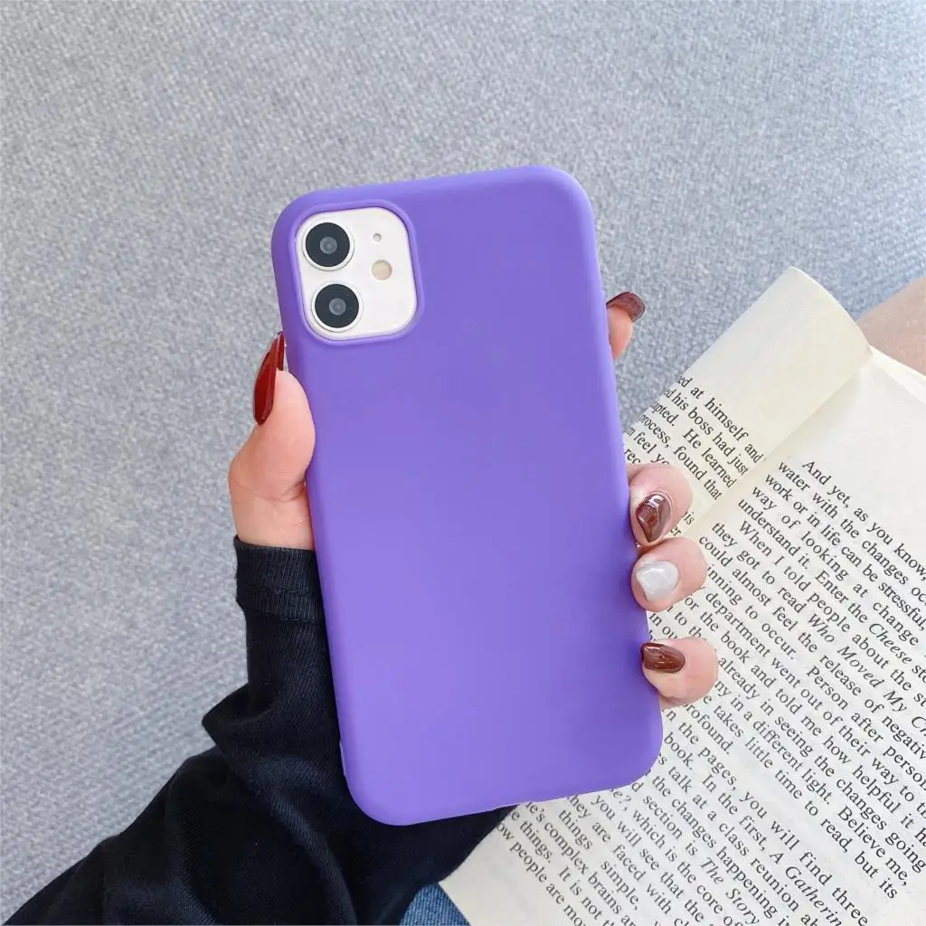 Candy Farbe Silikon Telefon Fall Für iphone 13 14 Pro Max Funda Für iphone 11 12 Pro max 13 mini 14 Plus Matte Zurück Abdeckung Coque – Detail 13