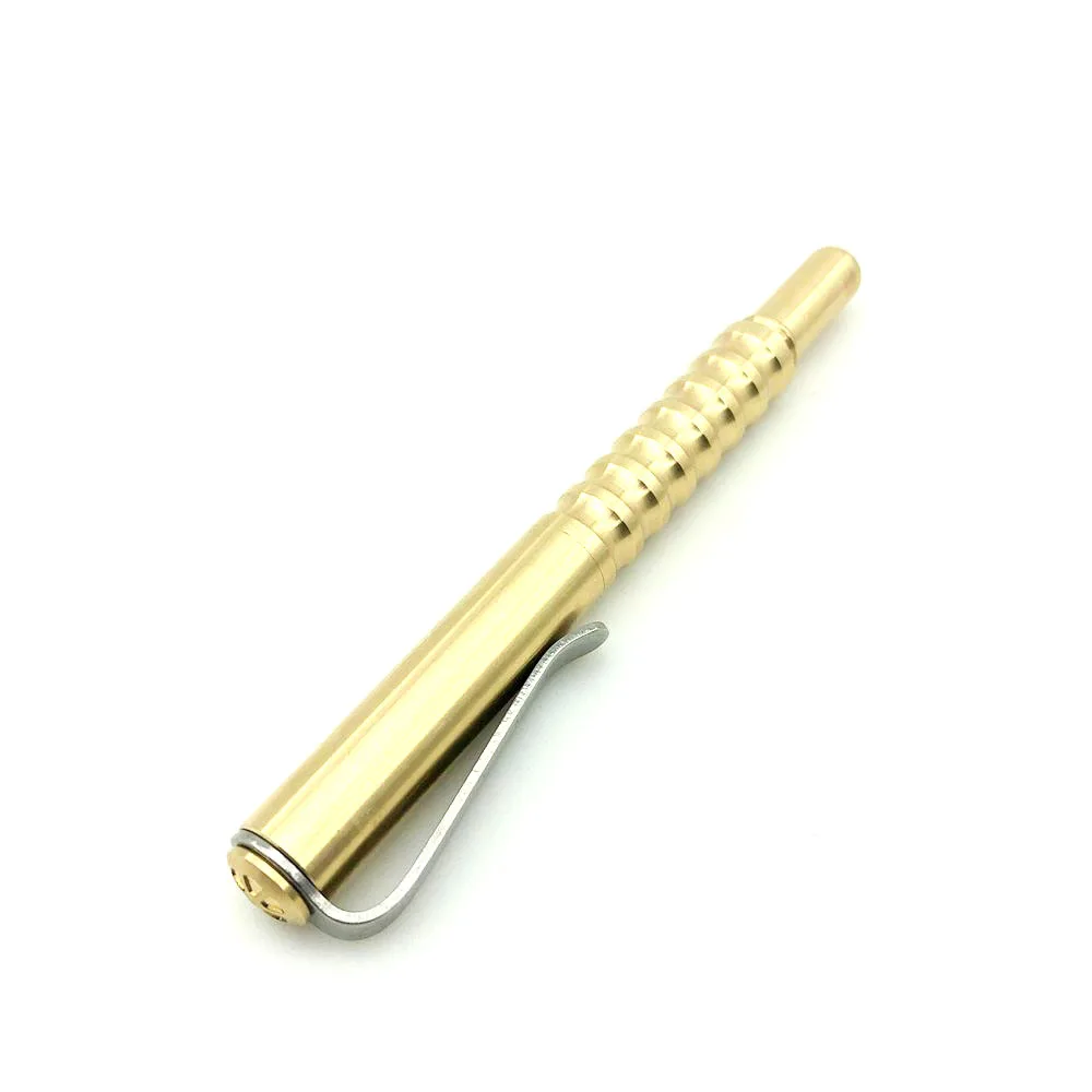 Outdoors Writing Tools EDC Brass Pen Clip Pocket Ballpoint Pen