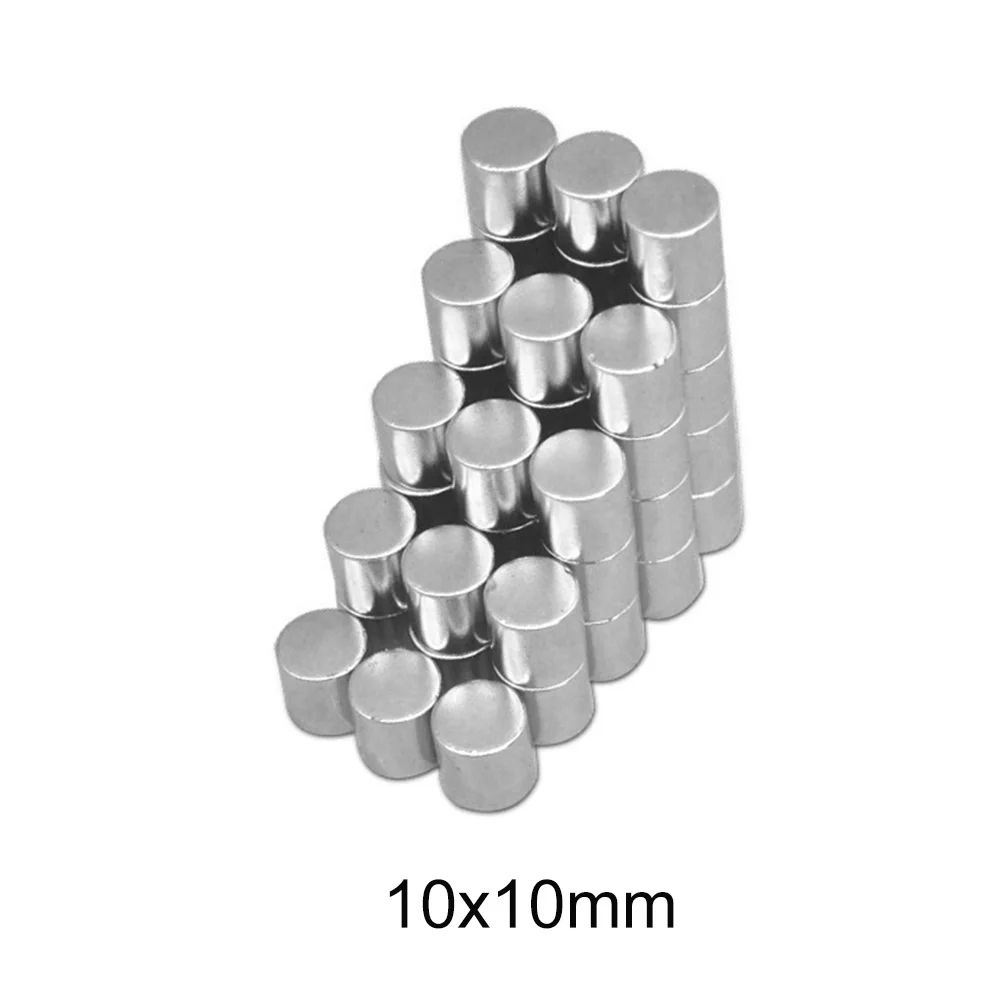 

5/10/20/30/50 шт. 10x10 мм редкоземельные магниты диаметром 10x10 мм круглый неодимовый магнит сильный 10 мм x 10 мм постоянный магнитный диск 10*10