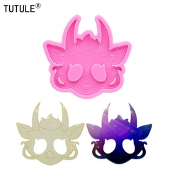 Shiny Goat Cute Self Defense Keychain Silicone Mold Resin Crafting Kawaii Spooky Goth Polymer clay Silicone Mold