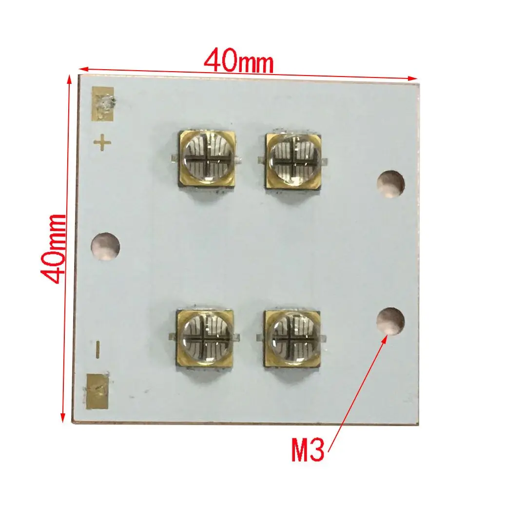 6565 LED UV Lamp Nail Module for 3D Printer 40 Watts Violet 365-370nm 380-385nm 395-400nm 400-405nm Series Connection