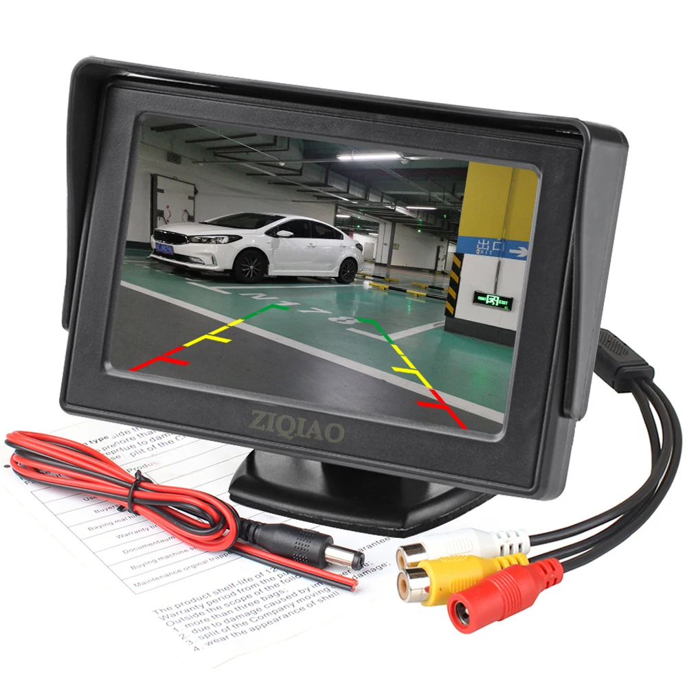 Car Reversing Display System with 4.3 Inch LCD Monitor Parking Rear View Camera Optional