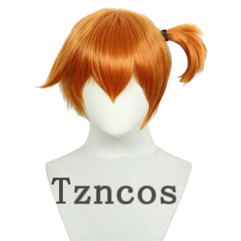 

Tzncos Anime Pocket Monster Misty Cosplay Wig Short Orange Styled Heat Resistant Synthetic Hair