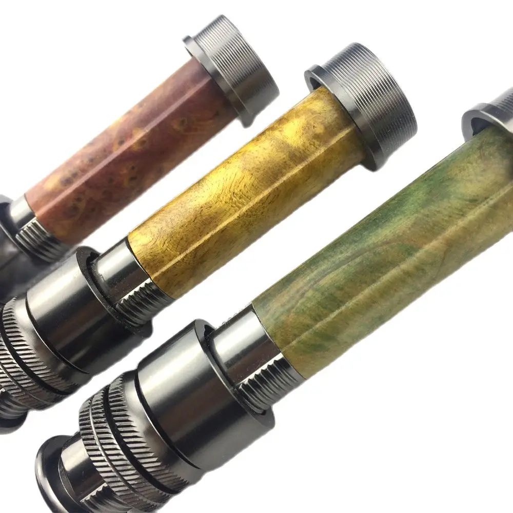 NooNRoo New Design Reel Seat Aluminum Burled Wood  Fishing Rod building DIY Repair fishing rod components
