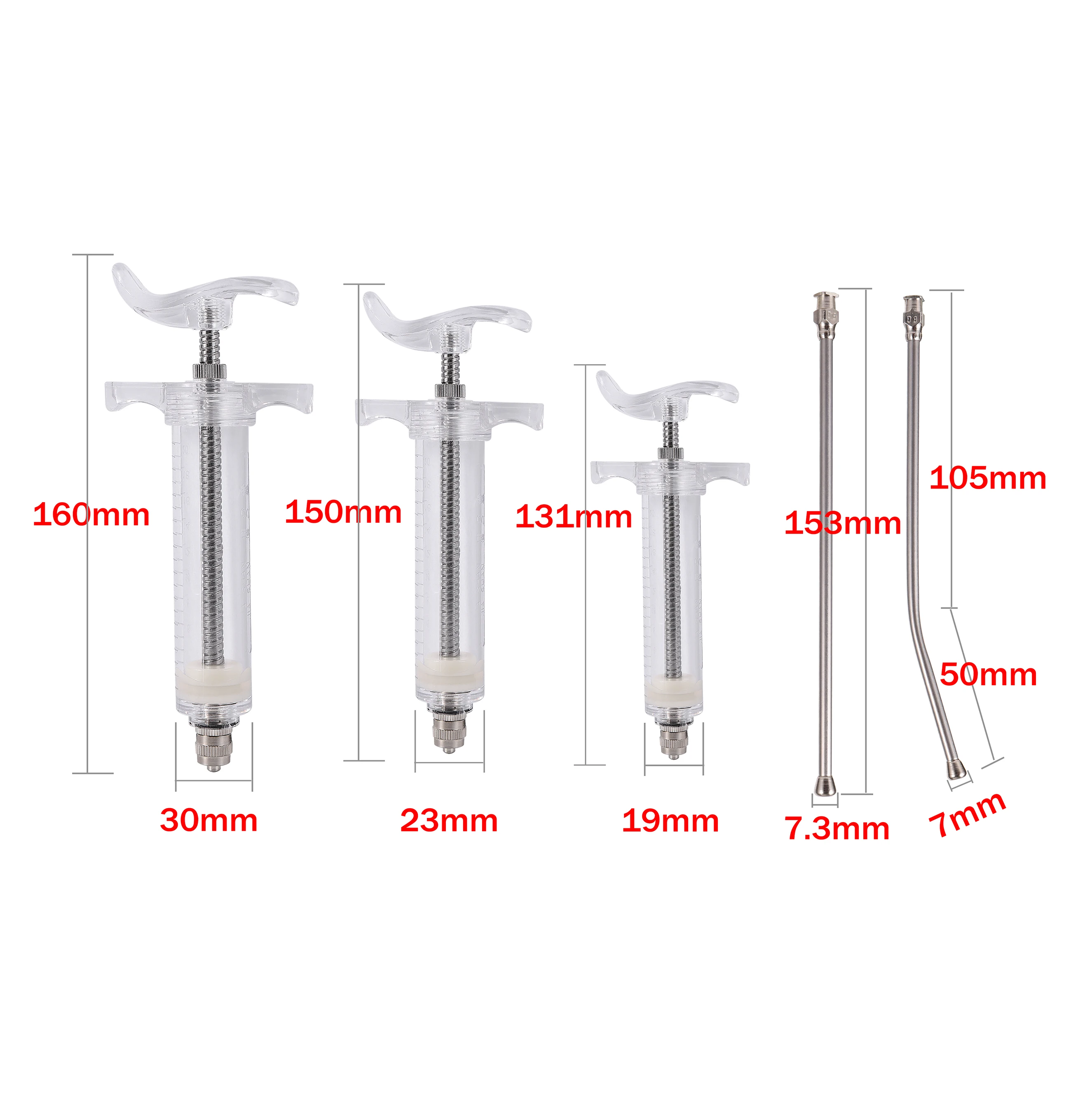 10ml 20ml/50ml Parrot Feeding Syringe Kit Bird Feeding Syringe with 1 Straight Bend Bird Feeder Accessories Optional