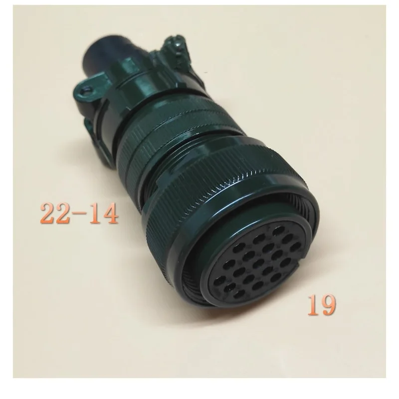 Imagem -02 - Pinos Conector de Aviação Codificador Plug para Servo Motor Exército Padrão Impermeável Ângulo Reto Ms3108b 2214s 22-14 19