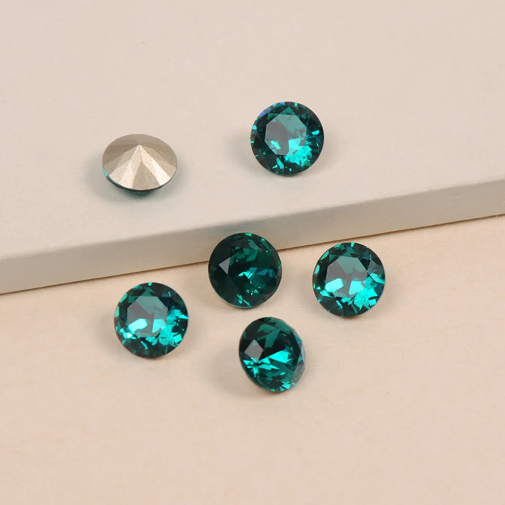 YANRUO 1357 Super Glitter Blue Zircon Color Rhinestones Popular Brilliant Cut Shape Glass For Charms 3D Nails Art Decorations