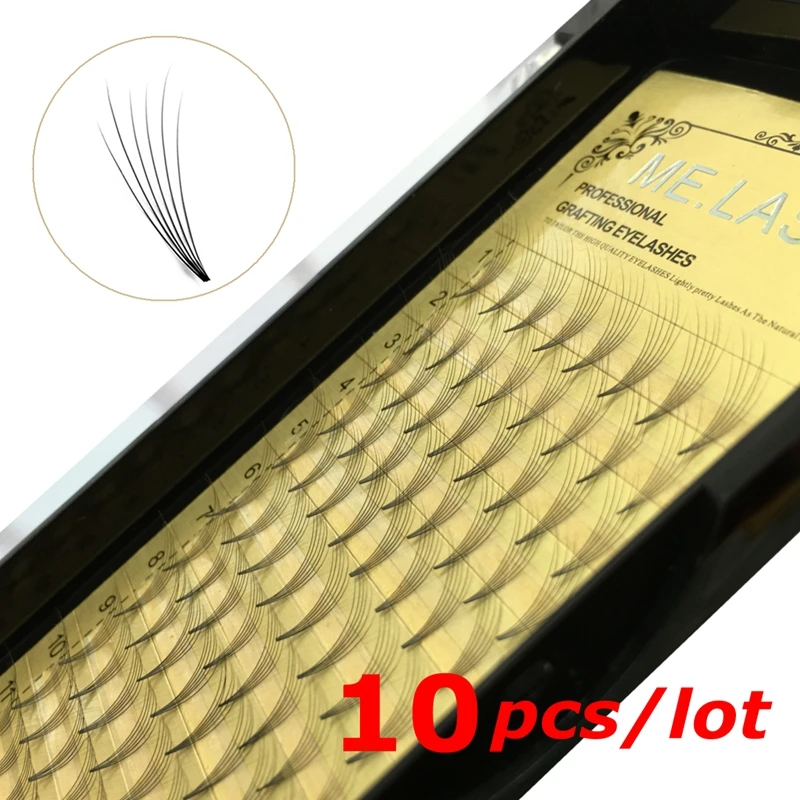 Wholesale 10 pcs/lot Professional 6D Individual Eyelashes 3D 6D 0.07mm Fake Mink Lash Extensions Natural Soft Russian Volume