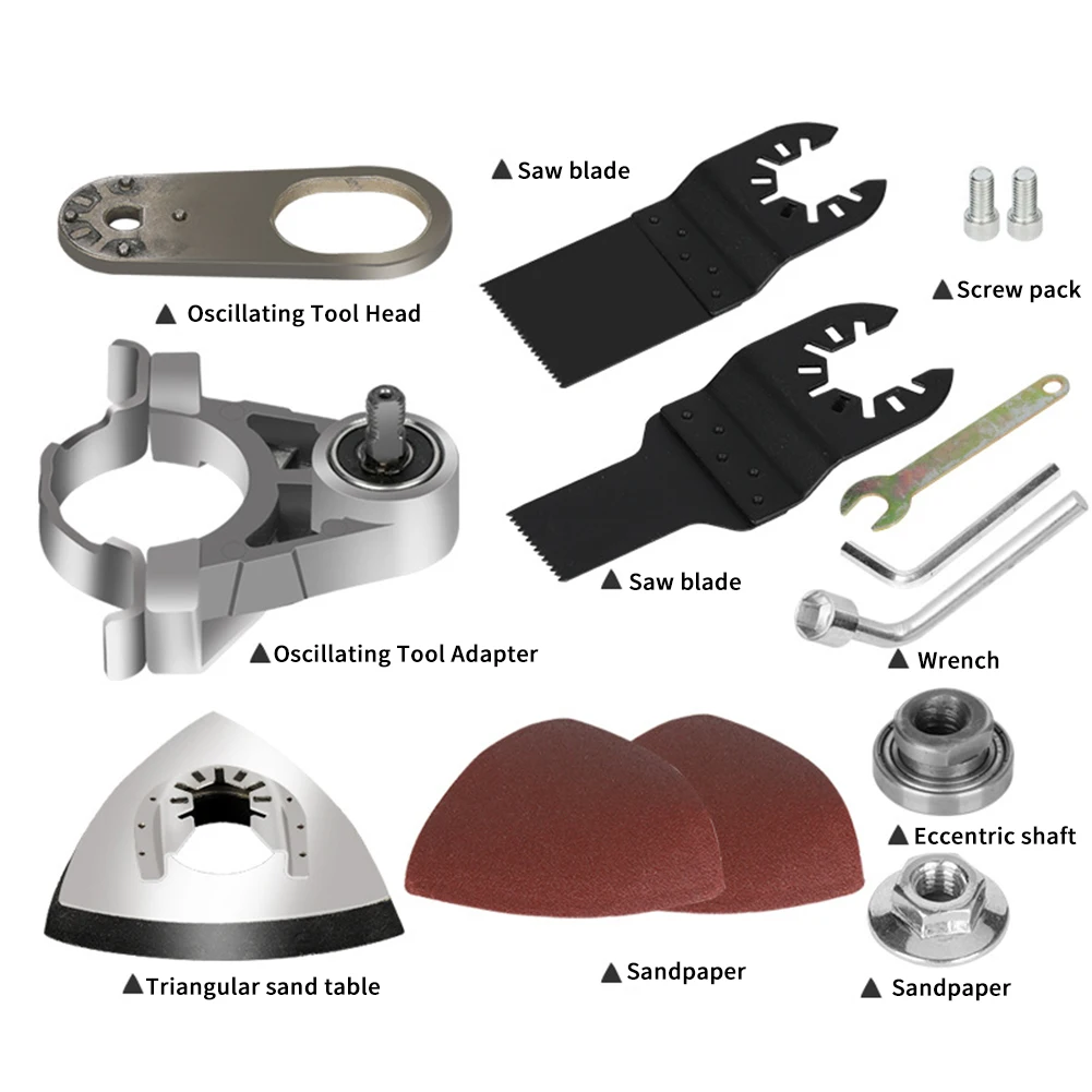 Amoladora angular de 14 piezas para ranuradora, adaptador de conversión de cabezal Universal con hoja de sierra para modelos de 100mm, herramienta de carpintería