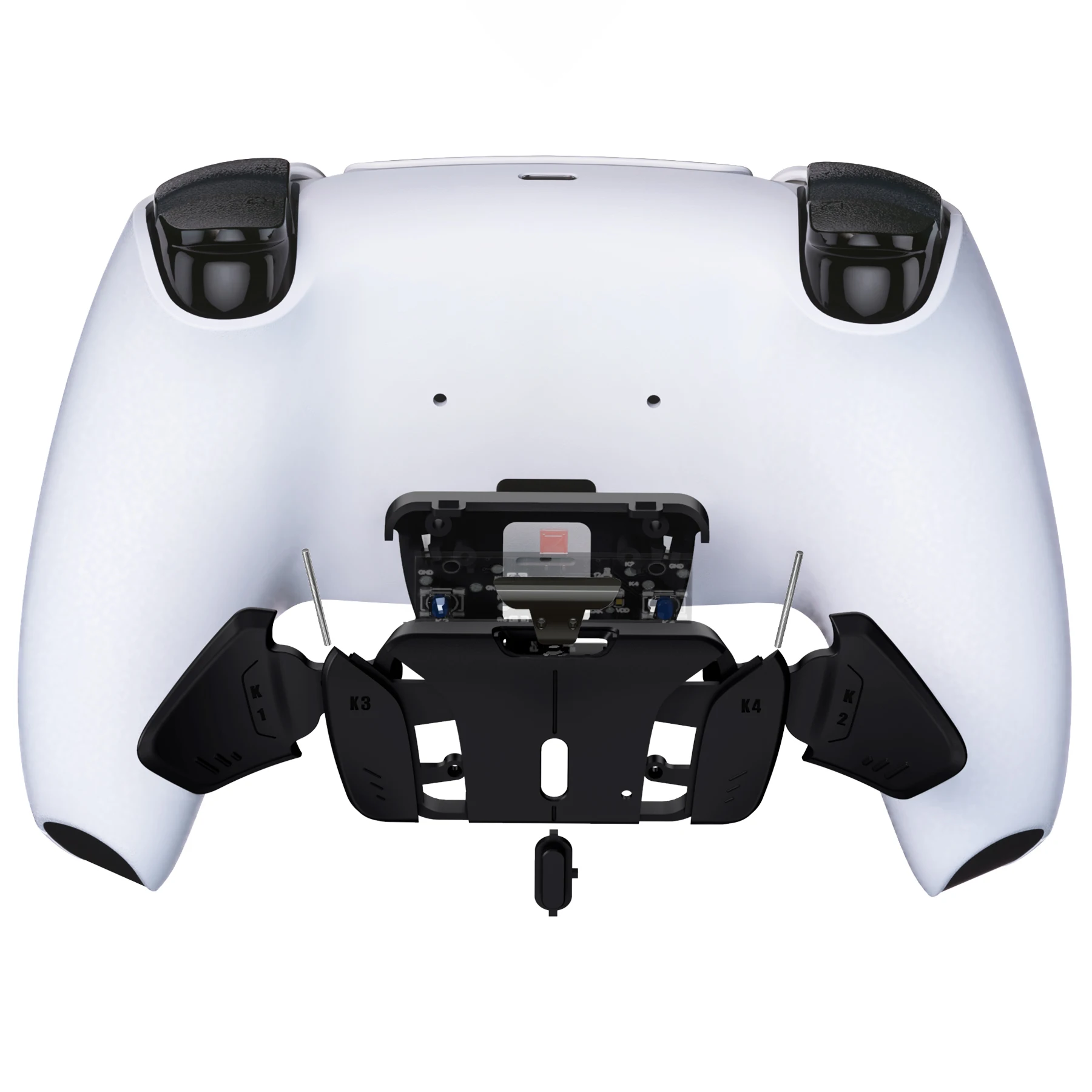 eXtremeRate Replacement Redesigned K1 K2 K3 K4 Back Buttons Housing Shell for ps5 Controller, RISE4 Remap Kit - 19 colors