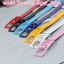 2020 New Fashion Bright Color Women Belt 2cm 2.5cm 3cm Wide Casual Versatile Female Student Candy Youth Students Accessories