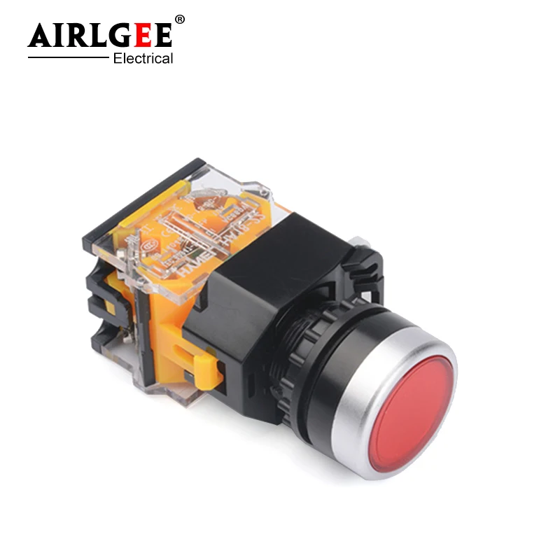 LA38-22mm button switch self-reset self-locking emergency stop rotary jog switch start control switch mushroom waterproof button