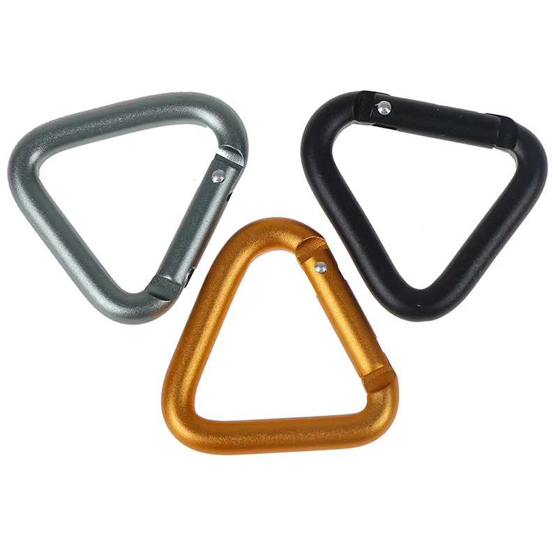 1pc HOT!Triangle Carabiner Outdoor Camping Hiking Keychain Snap Clip Hook Kettle Buckle Carabiner