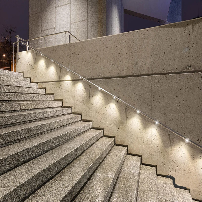 1W LED Handrail Lights IP65 Stadium Grandstand Sidewalk Stairs Railings Recessed Spot Downlights With Driver 110V/220V